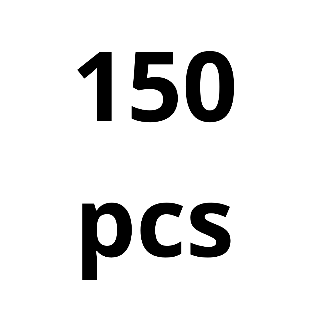 Plates: 150 pcs